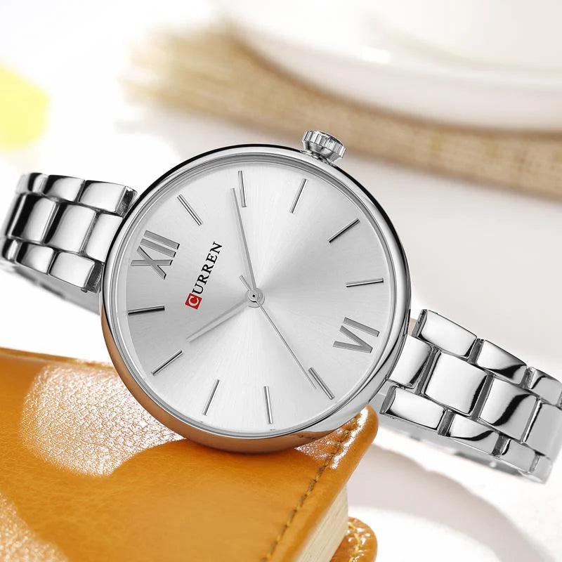 CURREN Original Brand Stainless Steel Band Wrist Watch For Couples With Brand (Box & Bag)